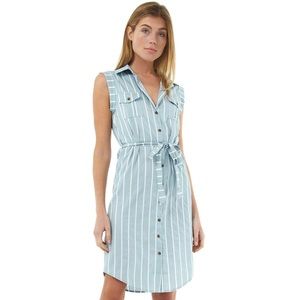 Striped Button Front Dress